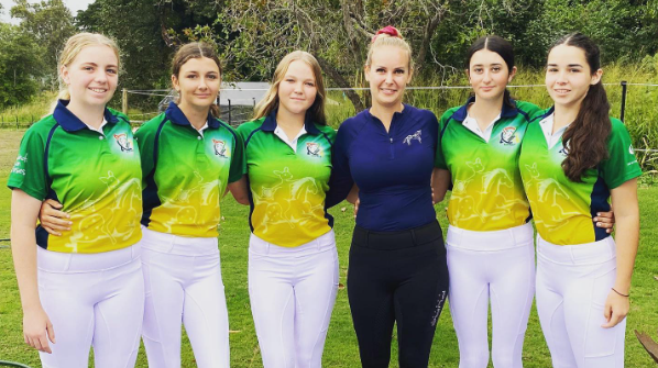 part of the Australian U16 Horse Ball team in Pure Canter Competition tights