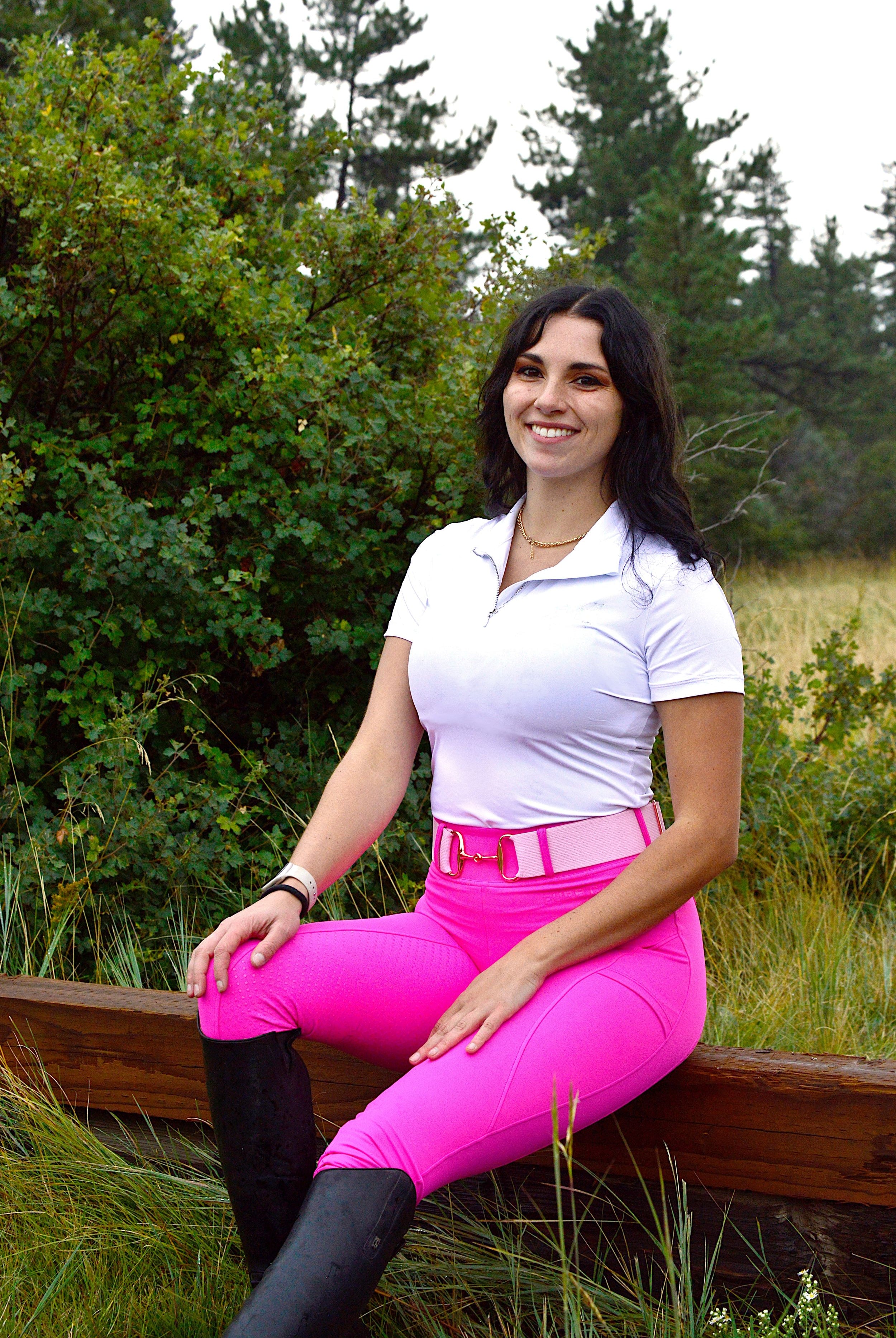 New G2 Fusion design in hot pink, riding breeches. 