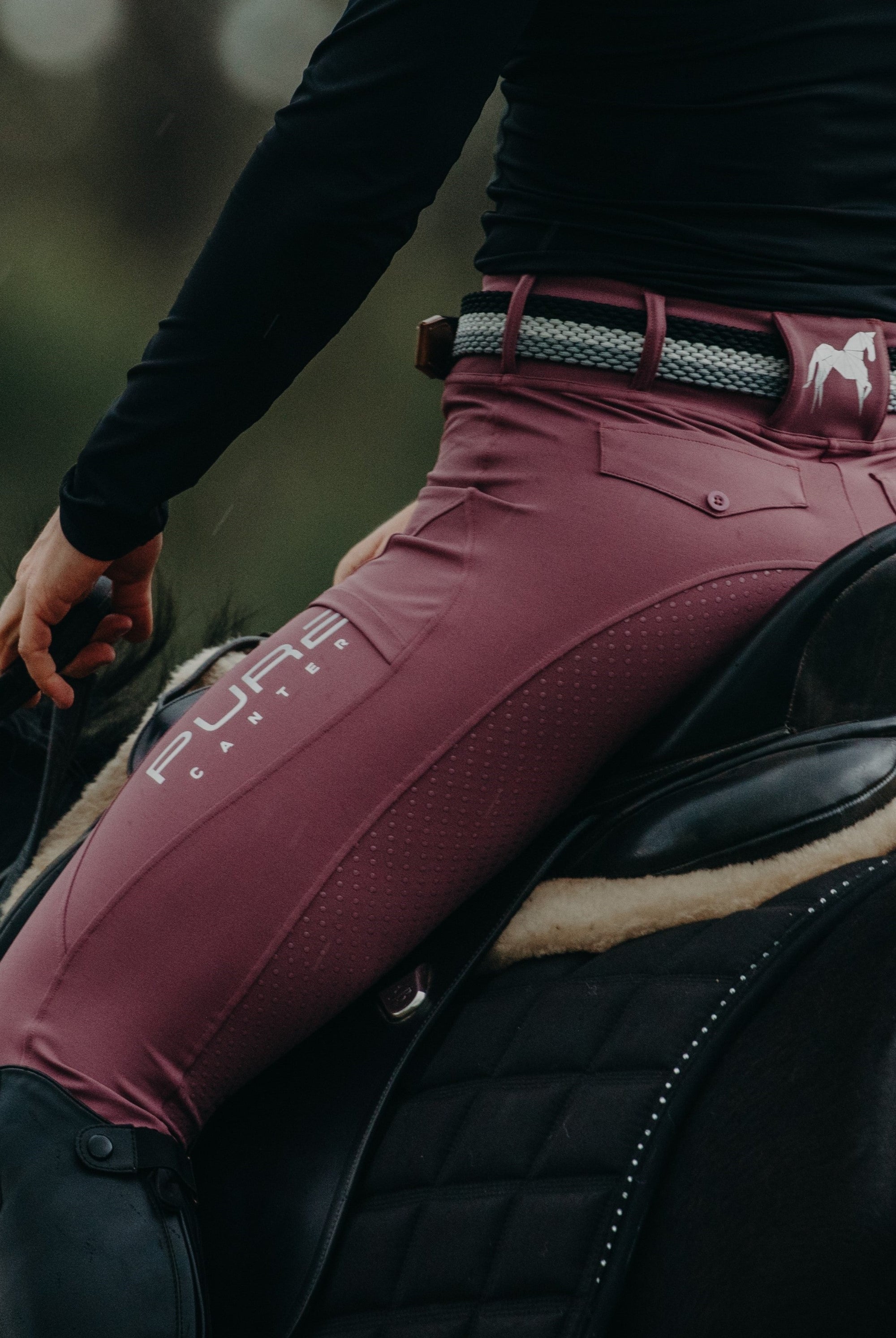 Riding Breeches in Mulberry Colour - Fusion Riding Tights