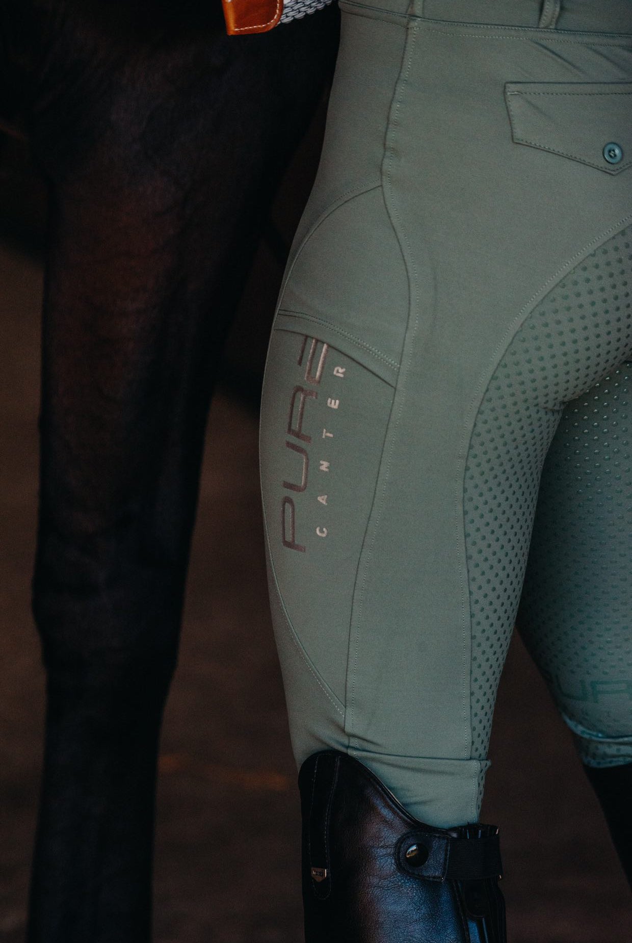 Bestselling Riding Breeches in Sage - Fusion Riding Tights